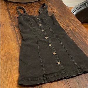 URBAN OUTFITTERS FADED BLACK DENIM MINI DRESS